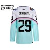 Edmonton Oilers LEON DRAISAITL 29 2023 All-Star Adidas Wit Authentic Shirt - Kinderen